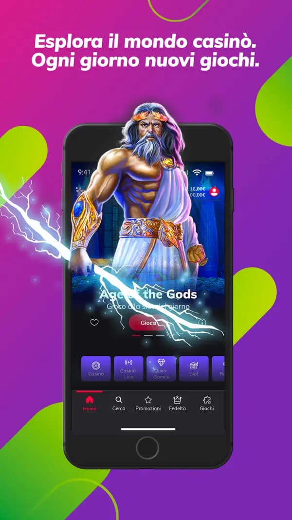 Casino, Slot e Blackjack Sisal: official App Store promotional screenshot showing casino lobby